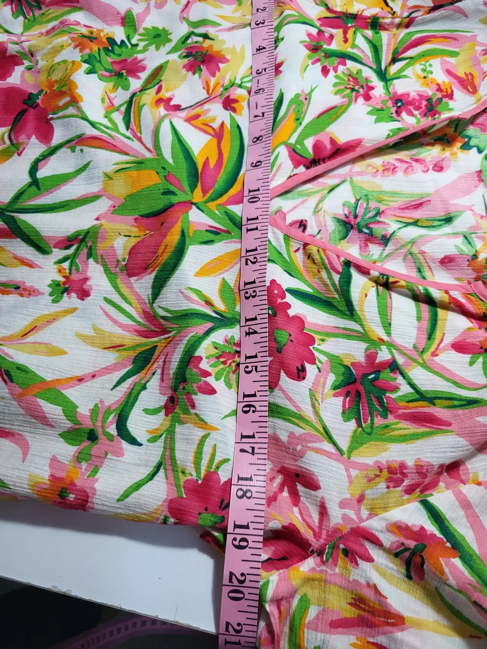 J.Crew Floral Split-Neck Tunic Swim Cover-Up in Pink